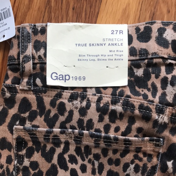 NWT Gap True Skinny leopard print jeans - Picture 6 of 8